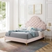 Gwyneth Tufted Performance Velvet Twin Platform Bed - Pink - Style A - MOD10181