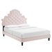 Gwyneth Tufted Performance Velvet Twin Platform Bed - Pink - Style B - MOD10185