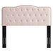 Amber Full Platform Bed - Pink with Gold Metal Legs - MOD10186