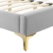 Amber King Platform Bed - Light Gray - MOD10195