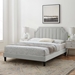 Sienna Performance Velvet Twin Platform Bed - Light Gray - Style A - MOD10220
