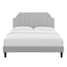 Sienna Performance Velvet Twin Platform Bed - Light Gray - Style A - MOD10220