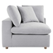 Commix Down Filled Overstuffed Corner Chair - Light Gray - MOD10228