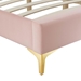 Sutton Twin Performance Velvet Bed Frame - Pink - MOD10283