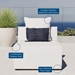 Saybrook Outdoor Patio Upholstered Sectional Sofa Armless Chair - White - MOD10299