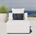 Saybrook Outdoor Patio Upholstered Sectional Sofa Armless Chair - White - MOD10299