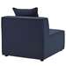 Saybrook Outdoor Patio Upholstered Sectional Sofa Armless Chair - Navy Blue - MOD10300