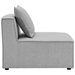 Saybrook Outdoor Patio Upholstered Sectional Sofa Armless Chair - Gray - MOD10306