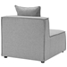Saybrook Outdoor Patio Upholstered Sectional Sofa Armless Chair - Gray - MOD10306