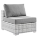 Convene Outdoor Patio Armless Chair - Light Gray Gray - MOD10309