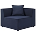 Saybrook Outdoor Patio Upholstered Sectional Sofa Corner Chair - Navy - MOD10312