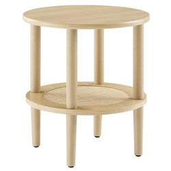 Torus Round Side Table - Oak 