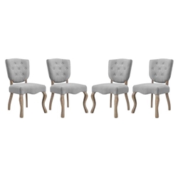 Array Dining Side Chair Set of 4 - Light Gray 