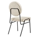 Craft Upholstered Fabric Dining Side Chairs - Black Beige - MOD10355