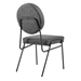 Craft Upholstered Fabric Dining Side Chairs - Set of 2 - Black Charcoal - MOD10359