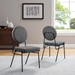 Craft Upholstered Fabric Dining Side Chairs - Set of 2 - Black Charcoal - MOD10359