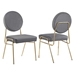 Craft Performance Velvet Dining Side Chairs - Set of 2 - Gold Gray - MOD10360