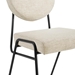 Craft Upholstered Fabric Dining Side Chairs - Set of 2 - Black Beige - MOD10362
