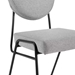 Craft Upholstered Fabric Dining Side Chairs - Set of 2 - Black Light Gray - MOD10364