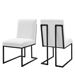 Indulge Channel Tufted Fabric Dining Chairs - Set of 2 - White - MOD10394