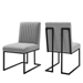 Indulge Channel Tufted Fabric Dining Chairs - Set of 2 - Light Gray - MOD10396