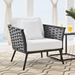 Stance Outdoor Patio Aluminum Armchair - Gray White - MOD10398
