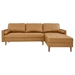 Valour 98" Leather Sectional Sofa - Tan - MOD10411