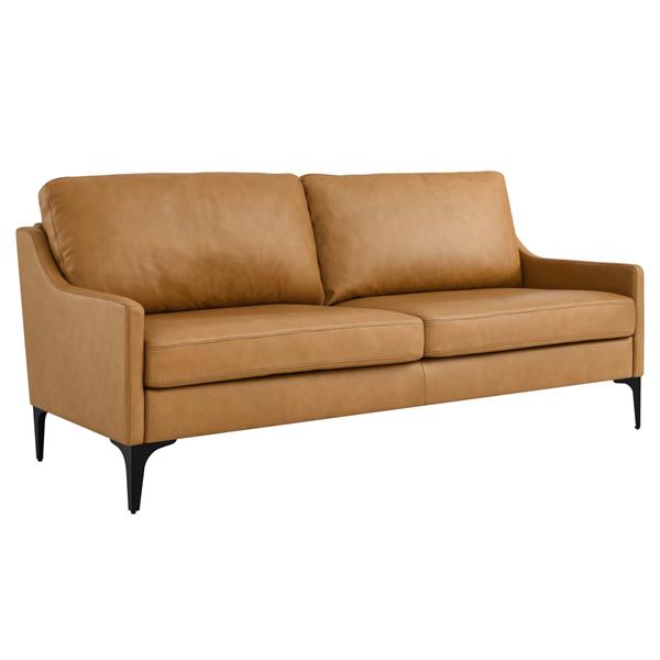 Corland Leather Sofa - Tan 