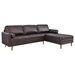 Valour 98" Leather Sectional Sofa - Brown - MOD10416