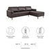 Valour 98" Leather Sectional Sofa - Brown - MOD10416