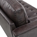 Valour 78" Leather Apartment Sectional Sofa - Brown - MOD10418