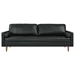 Valour 88" Leather Sofa - Black - MOD10419