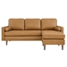 Valour 78" Leather Apartment Sectional Sofa - Tan - MOD10429