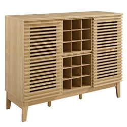 Render Bar Cabinet - Oak 