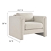 Visible Fabric Armchair - Ivory - MOD10462