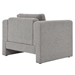 Visible Boucle Fabric Armchair - Light Gray - MOD10467