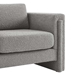 Visible Boucle Fabric Armchair - Light Gray - MOD10467