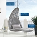 Landscape Hanging Chaise Lounge Outdoor Patio Swing Chair - Light Gray Gray - MOD10499