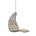 Landscape Hanging Chaise Lounge Outdoor Patio Swing Chair - Light Gray Beige
