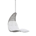 Landscape Hanging Chaise Lounge Outdoor Patio Swing Chair - Light Gray White