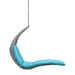 Landscape Hanging Chaise Lounge Outdoor Patio Swing Chair - Light Gray Turquoise - MOD10502