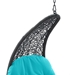 Landscape Hanging Chaise Lounge Outdoor Patio Swing Chair - Light Gray Turquoise - MOD10502