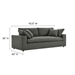 Commix Down Filled Overstuffed Sectional Sofa - Gray - MOD10540