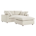 Commix Down Filled Overstuffed Sectional Sofa - Light Beige