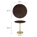 Lippa 20" Round Wood Grain Side Table - Gold Cherry Walnut - MOD10545