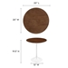 Lippa 20" Round Wood Grain Side Table - White Walnut - MOD10547