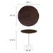 Lippa 20" Round Wood Grain Side Table - White Cherry Walnut - MOD10548