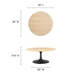 Lippa 36" Round Wood Grain Coffee Table - Black Natural - MOD10553