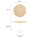 Lippa 36" Round Wood Grain Dining Table - White Natural - MOD10562