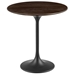 Lippa 20" Round Wood Grain Side Table - Black Cherry - MOD10572